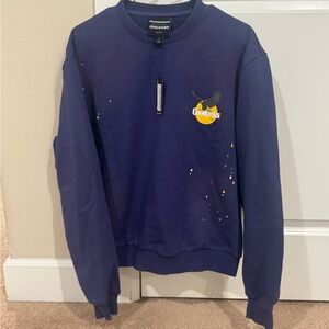 Boohoo and cool kicks Collab Men's Navy Crewneck Sweater